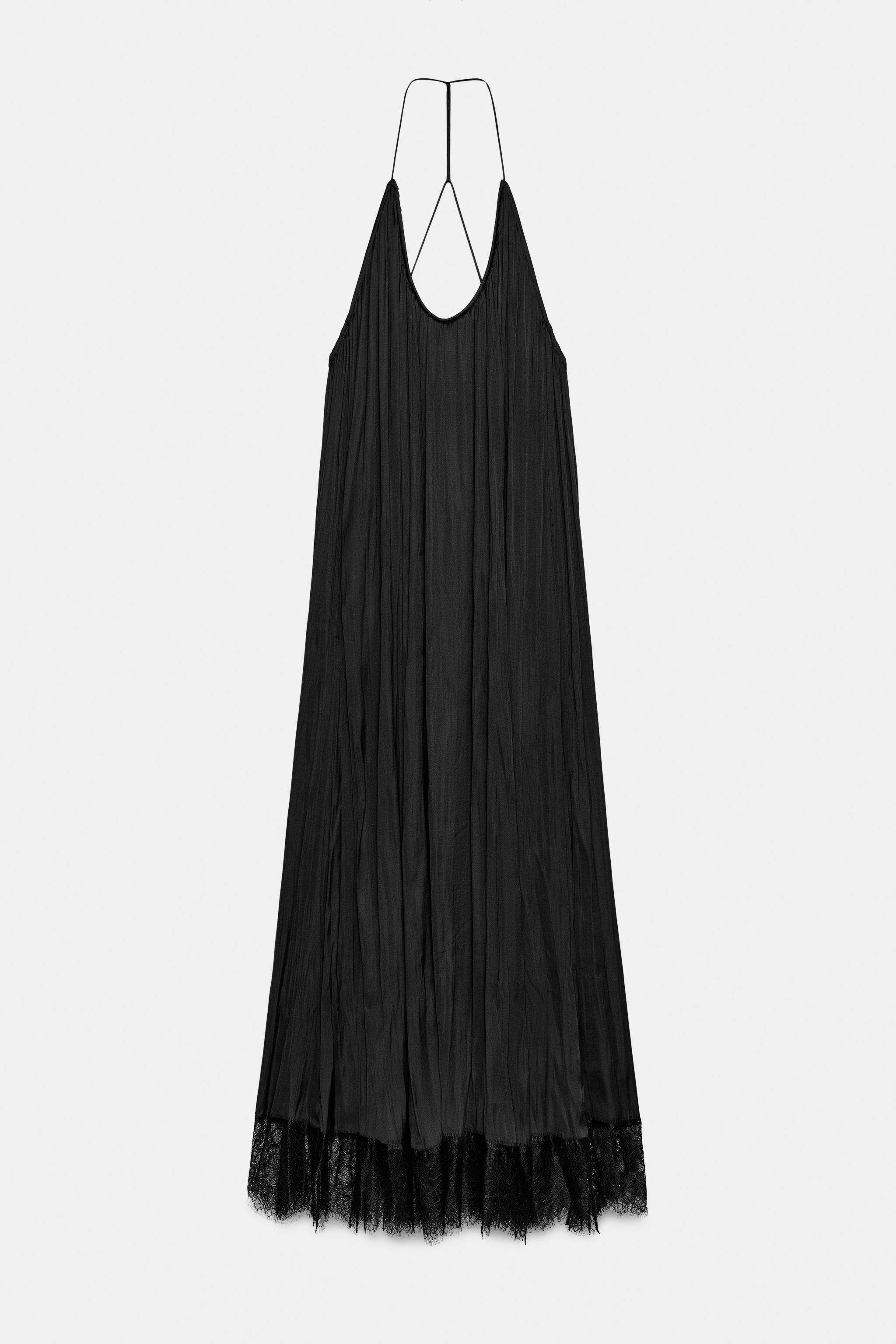 ROBE HALTER SATINÉE DENTELLE ZW COLLECTION